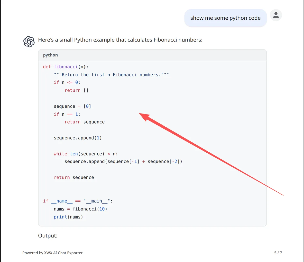 A PDF export with syntax-highlighted code blocks preserved