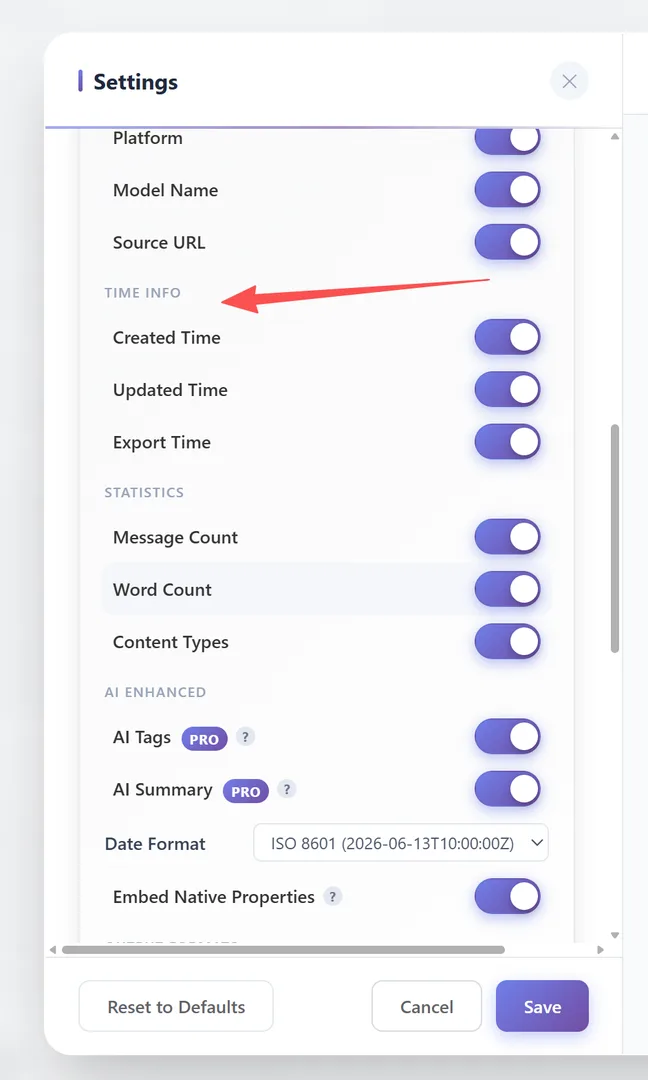 Configuración de Frontmatter — grupo INFORMACIÓN DE TIEMPO