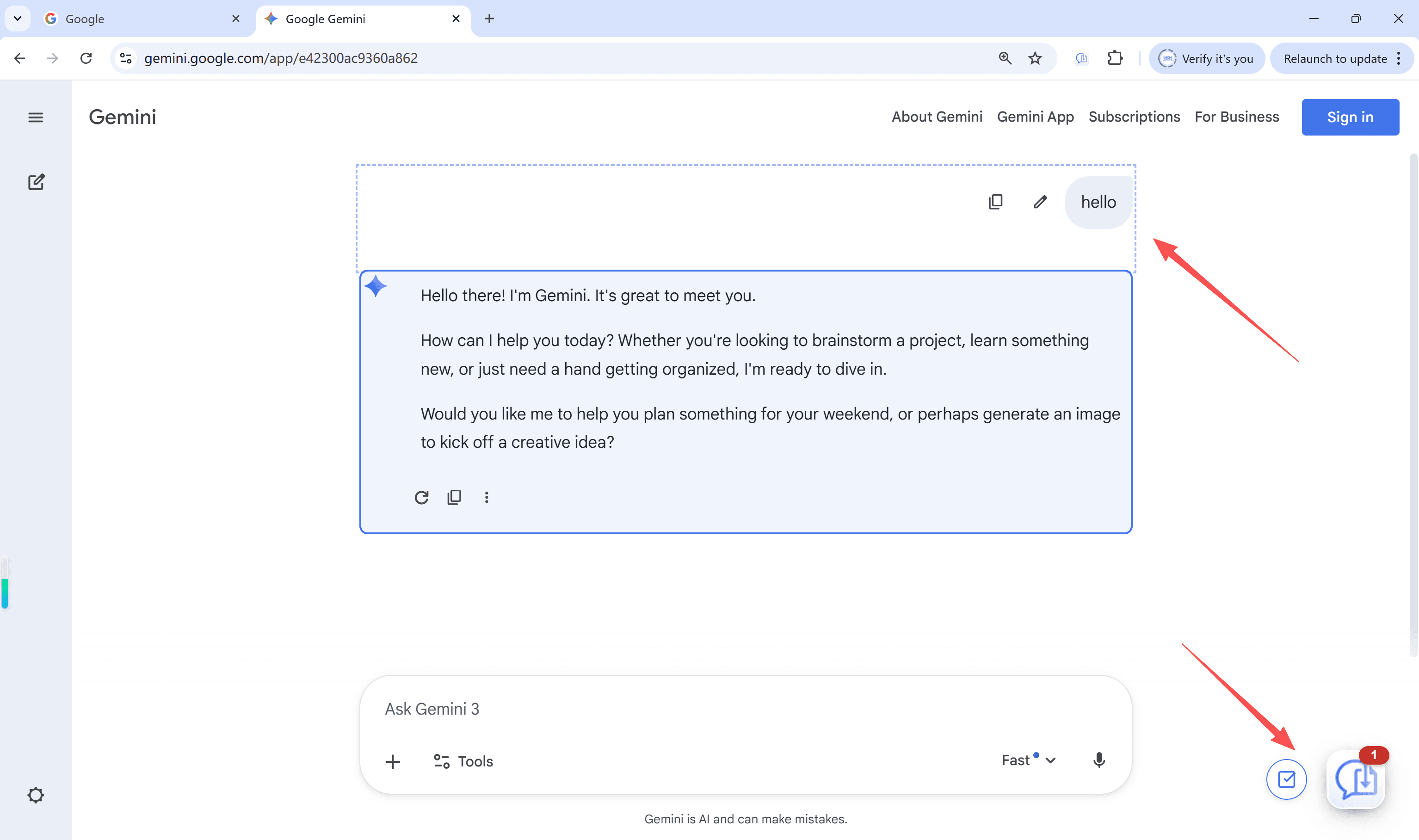 Blue frame selection